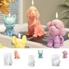 Simulated Dog Silicone Candle Mold 3D Ice Cube Mold Ornaments Mold Pudding Mold  Plaster