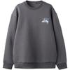 HLA Black Whale Men's Printed Round Neck Pullover Sweatshirt