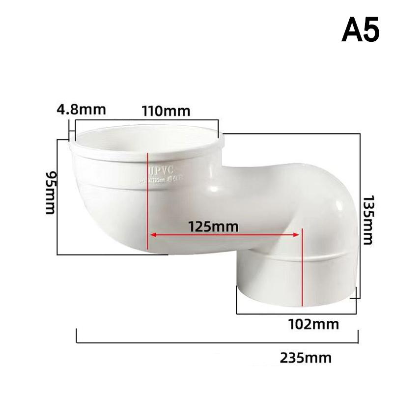 110MM Offset WC Connection Nozzle Toilet Adapter Pipe for Effortless Assembly Setup