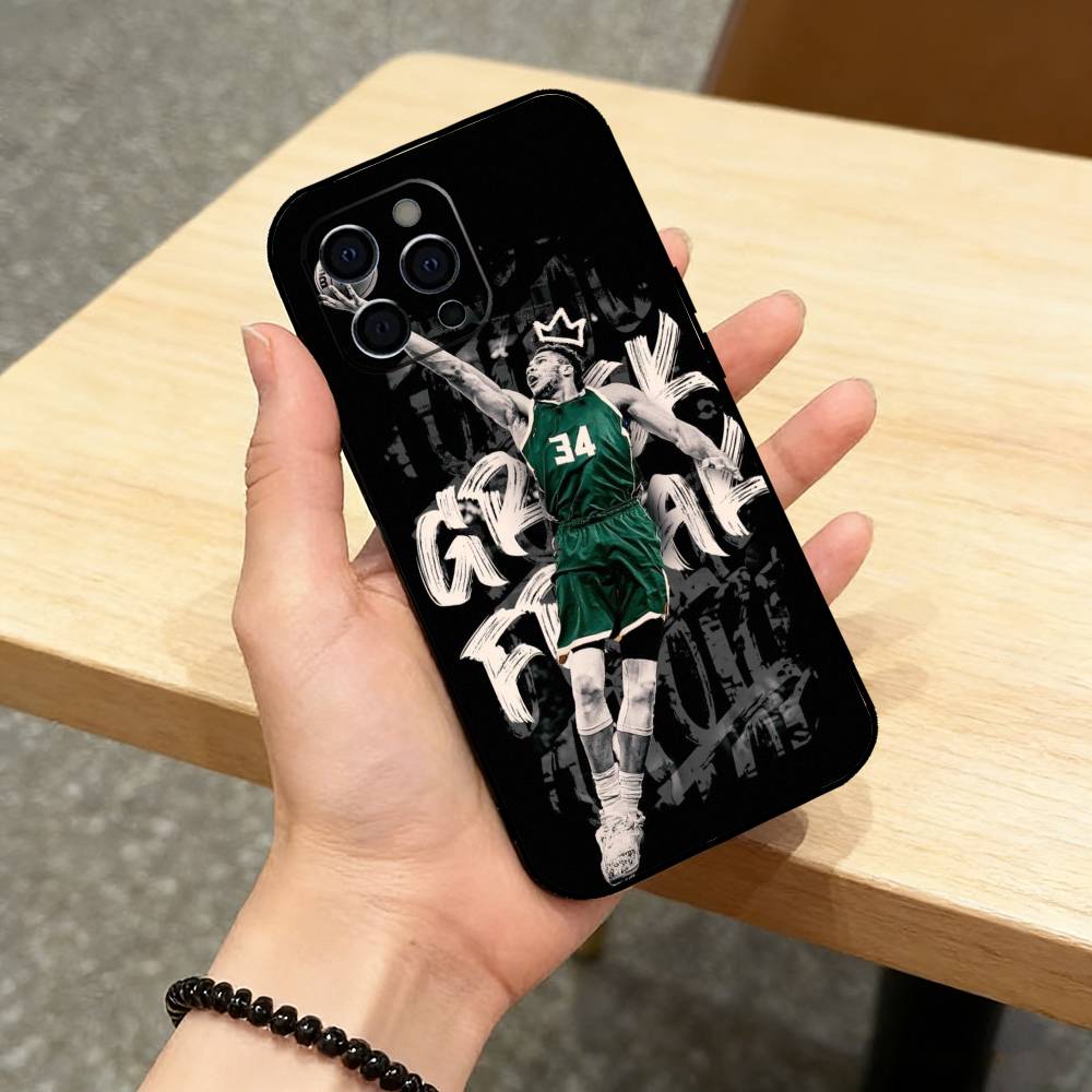 Giannis Antetokounmpo 34  Phone Case For iPhone 17,16,15,14,13,12,11 Plus,Pro Max,XS,Soft Silicone Black Cover