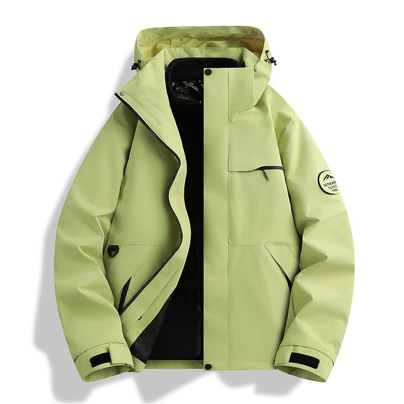 Men Women 3-in-1 Waterproof Windproof Hiking Jacket With Removable Fleece Liner Outdoor Trekking Camping Cycling