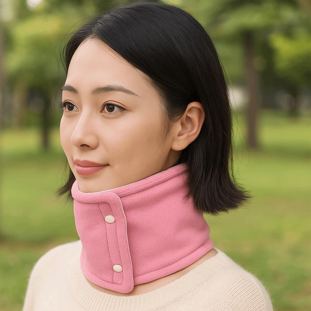 Polar Fleece Fleece Muffler Double-sided Warm Neck Warmer Fashion Winter Knitted Scarf  cycling