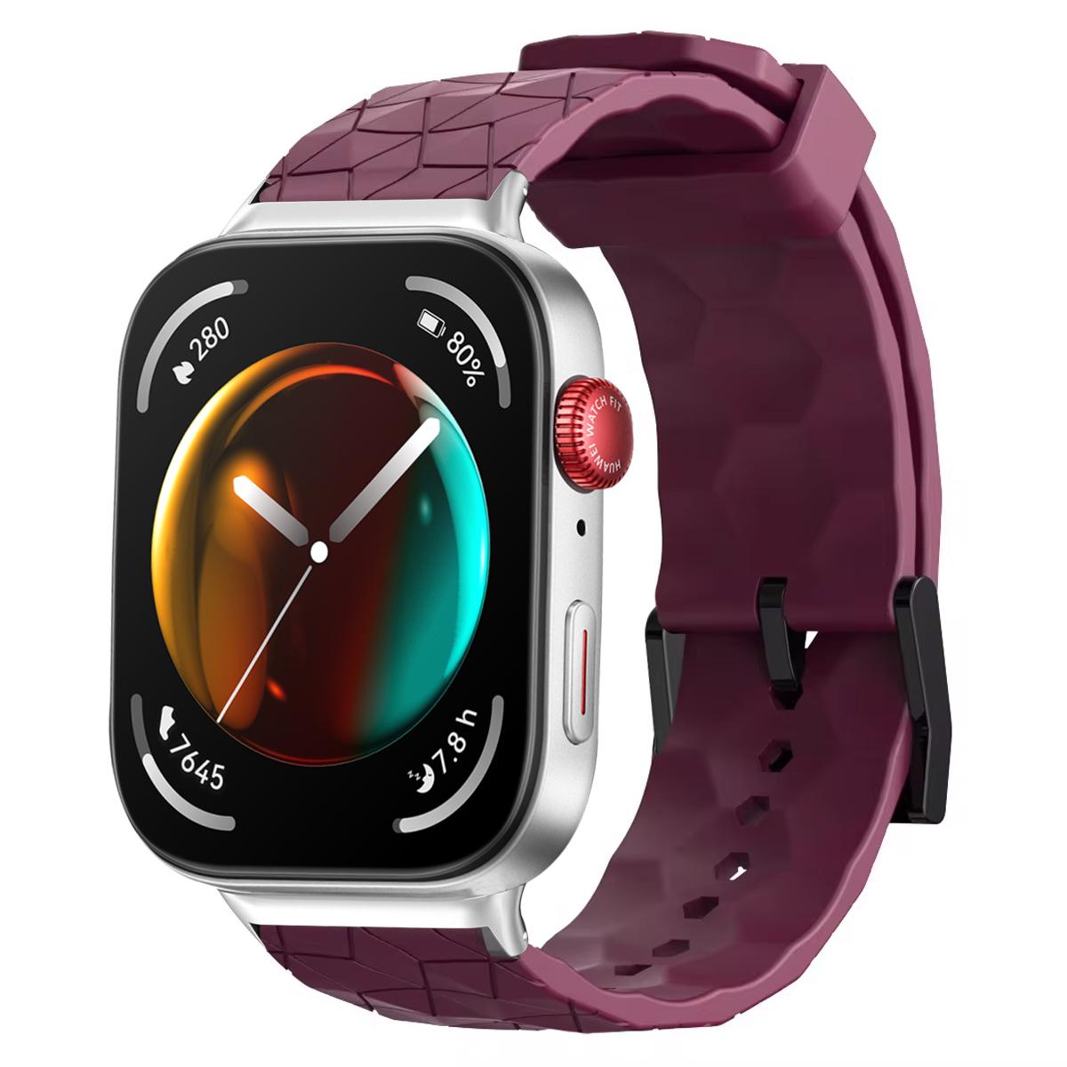 

Football Pattern Silicone Strap For Huawei watch fit 3 Breathable SmartWatch Bracelet Huawei watch fit3 Wristband Accessories Huawei watch fit 3 вино красного
