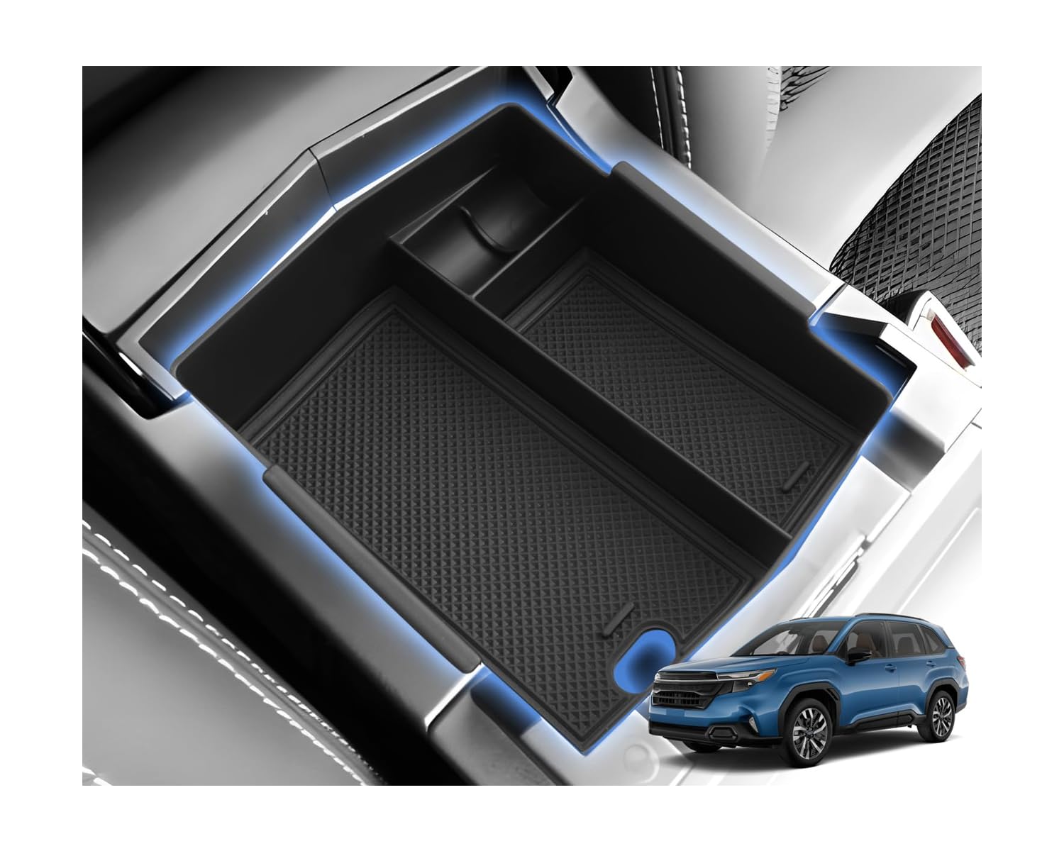 

WEIPIN 2025 New Subaru Forester Console Front Armrest Console Tray for Forester Custom Small Item Storage Interior Parts Type D (6th Generation) Box,