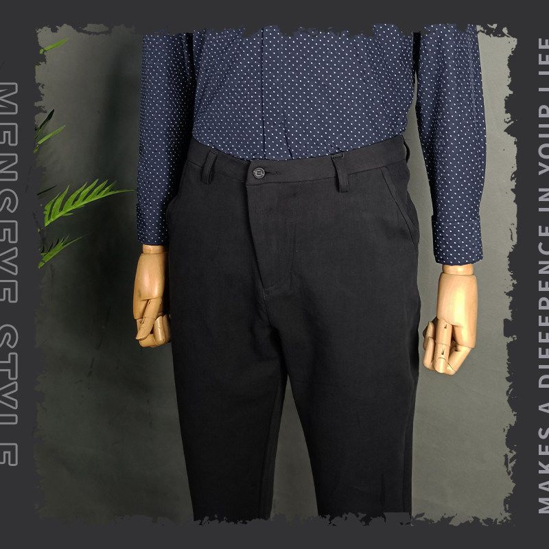 Menseye Menseye Oblique Placket Business Casual Pants