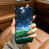 Football pattern Phone Case For Samsung S25,S24,S21,S22,,Plus S23,S30,Ultra,S20,Fe,Lite,Black Soft Silicone