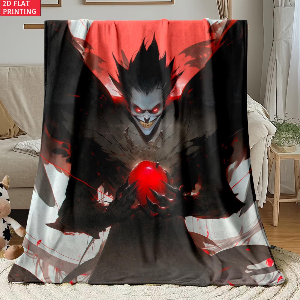 Light Yagami Print Thin Flannel Blanket for Bedrooms,Living Rooms,Sofas Blankets,Lunch Breaks,blankets Fluffy Blanket