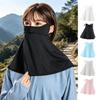 Ice Silk Sunscreen Face Guard, Full Face Sun Protection Face Protector, Neck Clavicle UV Shield with Ear Loop, for Hiking, Fishing & Outdoor