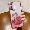 KEYSION Custodia in TPU Placcato Antiurto per Samsung A55 5G A35 A25 A15 Cigno Brillante Gioiellato Supporto Posteriore per Galaxy A05S
