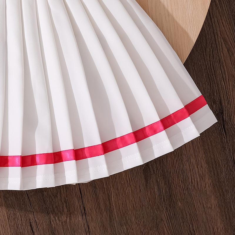 Girls' Suit Children's Wear Autumn New American Style Western-style Alphanumeric Print Long Sleeve Top Half Skirt