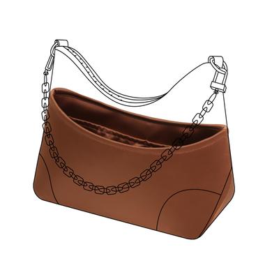 DGAZ Boulogne Nano Tasche Innentasche, Taschenorganizer, Hergestellt aus Premium Seidensatin-Stoff, mit Multifunktionstaschen, Kompatibel mit Boulogne Nano (Gold)