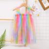 New Girls' Summer Rainbow Mesh Princess Dress & Tutu Skirt