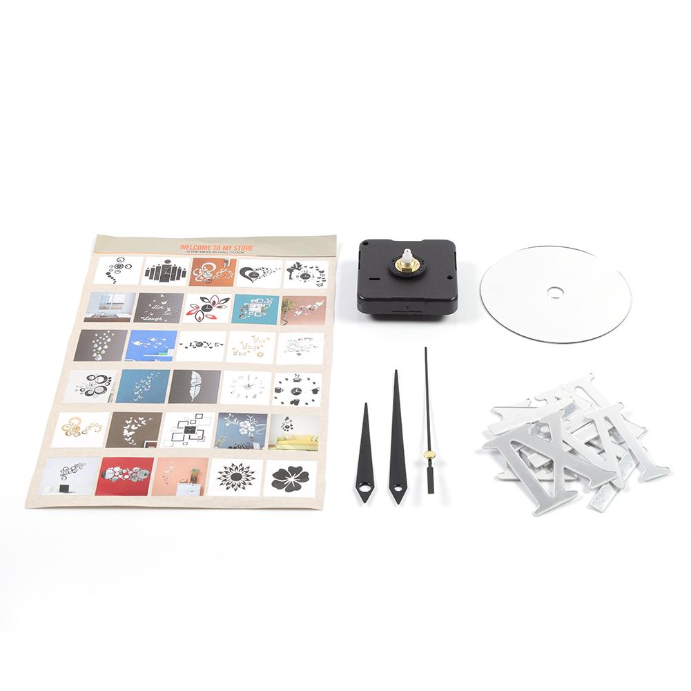 Frameless DIY Wall Clock 3D Mirror Wall Clock Mute Wall Stickers for Living Room Bedroom Home