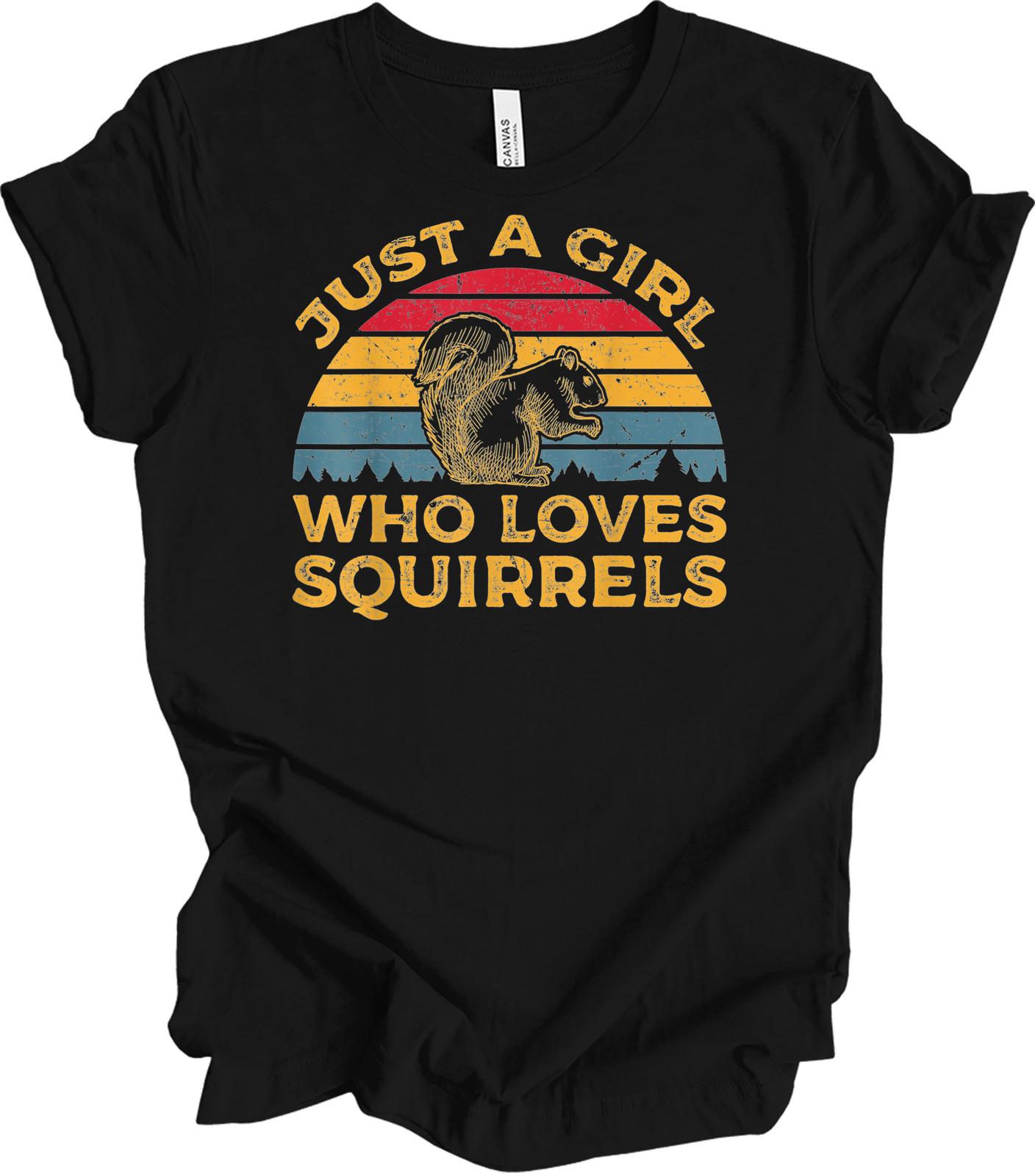 Just A Girl Who Loves Squirrels Vintage T-Shirt XXXL