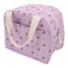 Insulated Lunch Bag Portable Reusable Cooler Handbag for Work Picnic Travel Large Capacity Aluminum Foil Liner Flower Pattern