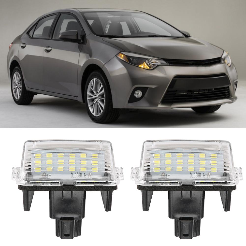 1 Pair LED Number License Plate Light Lamp Fit for Toyota Corolla 2014