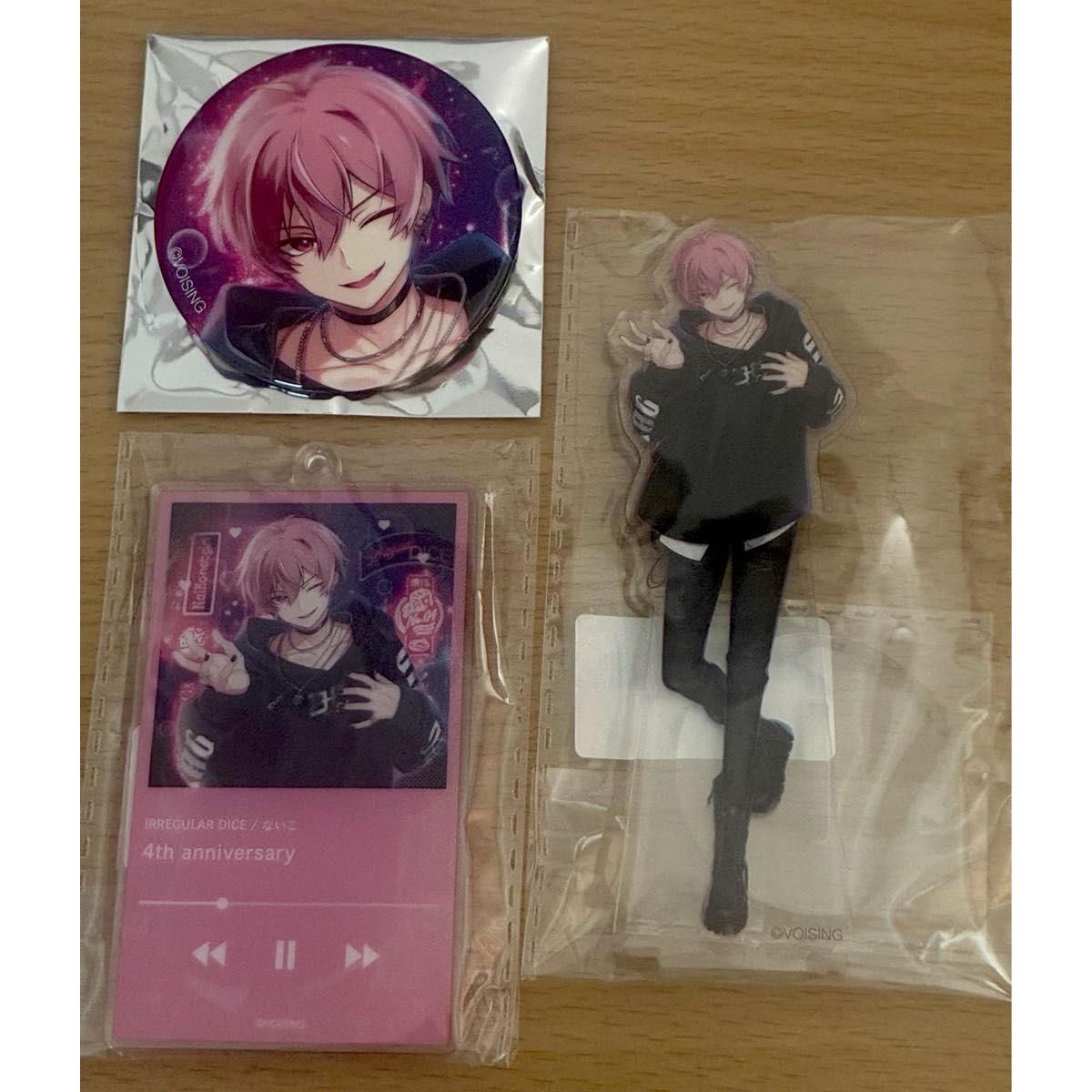 Used Ireisu Naiko 4th Anniversary Goods Can Badge Acrylic Keychain Acstar 3 Piece Set
