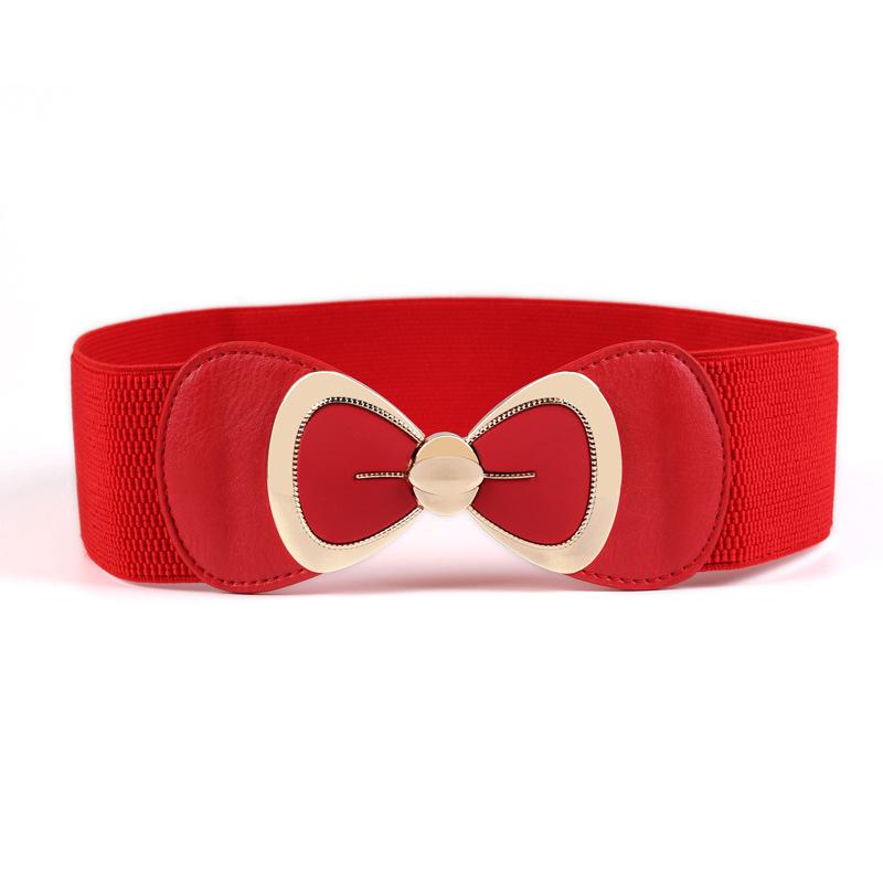 Yingfina, Dress, Big Bow Belt, Women'S Elastic Wide Waist Seal.