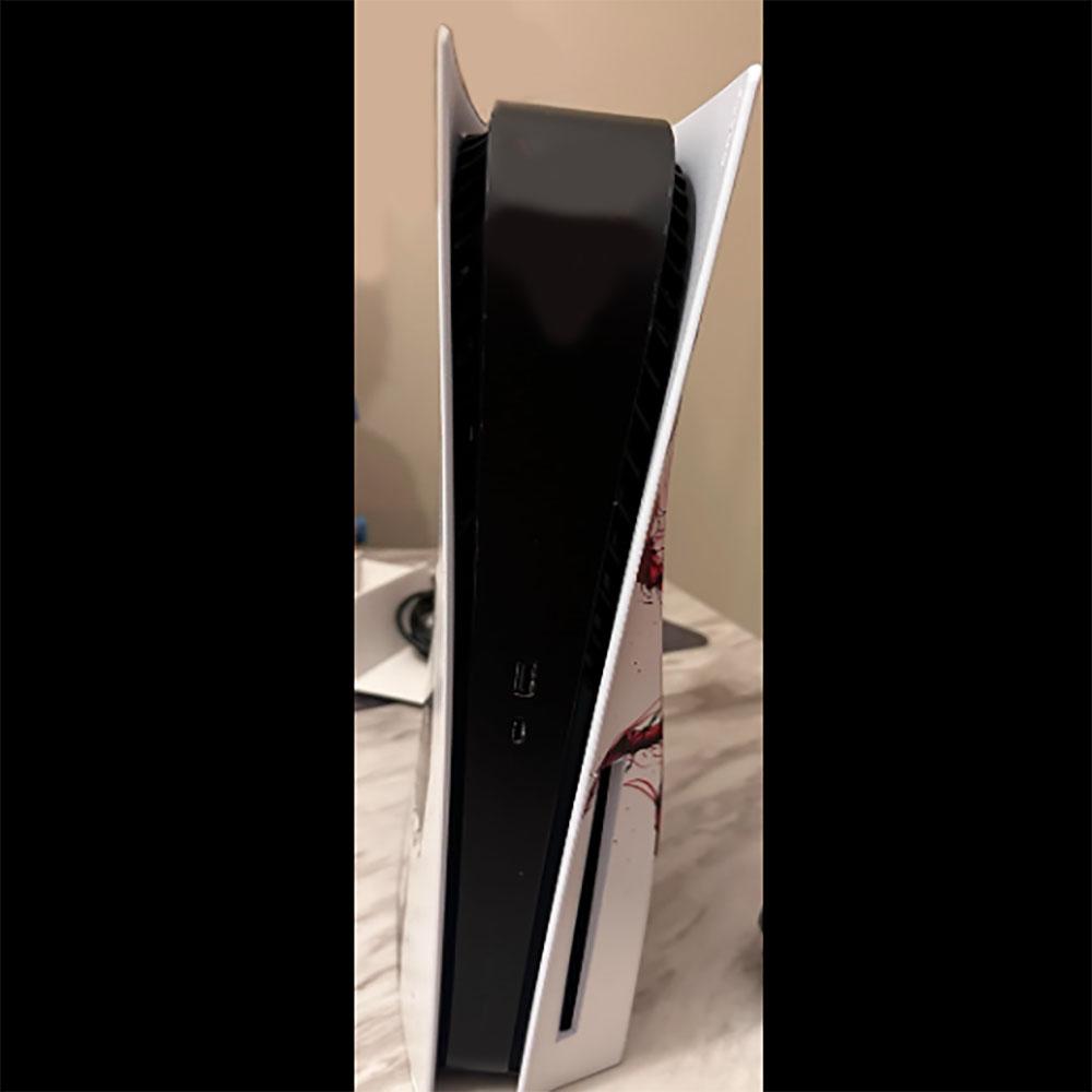 

Виниловые наклейки скины для консоли PS5 с дисководом Веном Карнаж