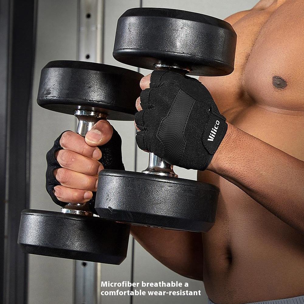VILICO A0133 1 Pair Cycling Fishing Fitness Gloves Half Finger Weightlifting Anti-Callus Gloves