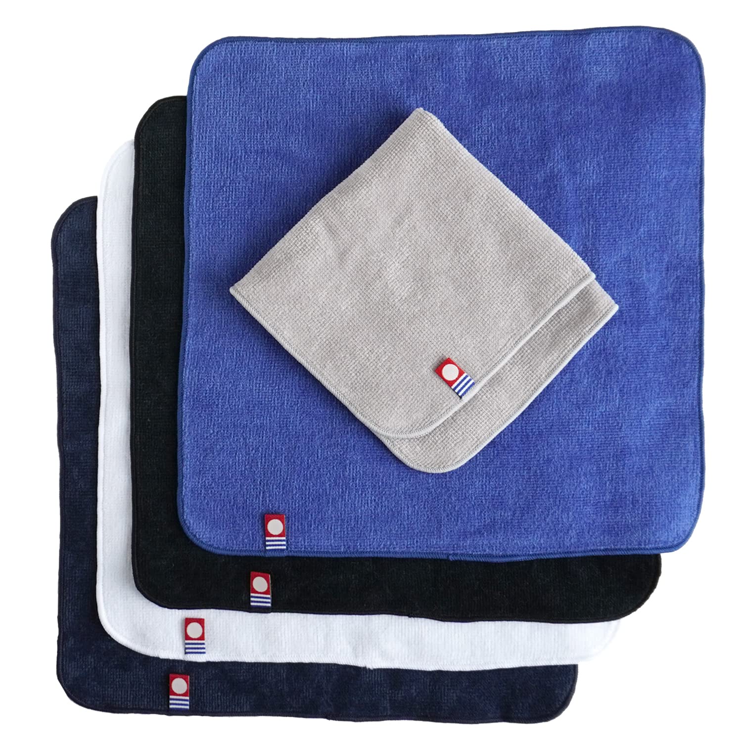 

Imabari Towel Certified Good Towel Large Hand Made in Japan of 5 [oruta] Handkerchiefs, 5-Piece Set, Shirring, 25x25cm, Towels, 100% Cotton, (Set