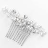 Brishow Crystal Bride Wedding Hair Comb Bridal Hair Pieces Pearl Hair Accessories for Women and Girls (Silver)
