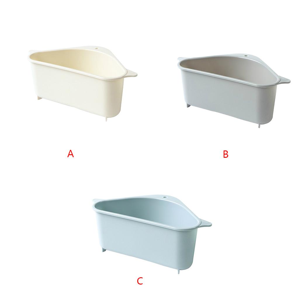 Triangular Sink Drain Shelf Rack Multifunctional Storage Holder Sucker Kitchen