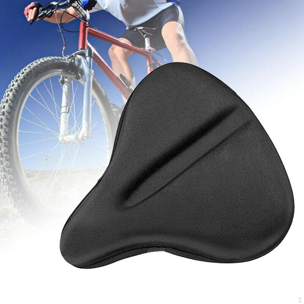 Housse De Selle Vélo Gel Silicone – Coussin Confort Rembourré Noir Universel VTT, Ville
