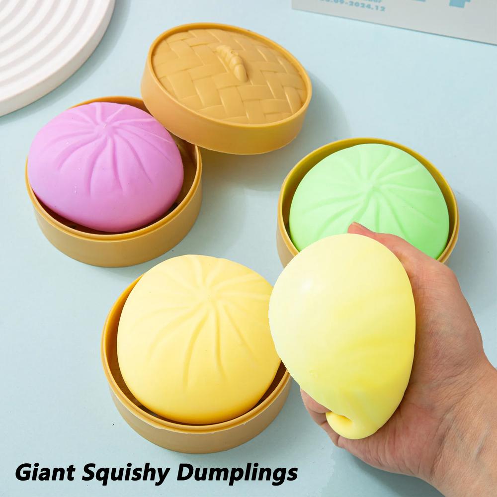 Riesige Squishy Knödel Stressabbau Fidget Spielzeug Buntes Simulationsessen Gedämpfte gefüllte Brötchen Teigspielzeug Langsam aufgehendes Quetschspielzeug