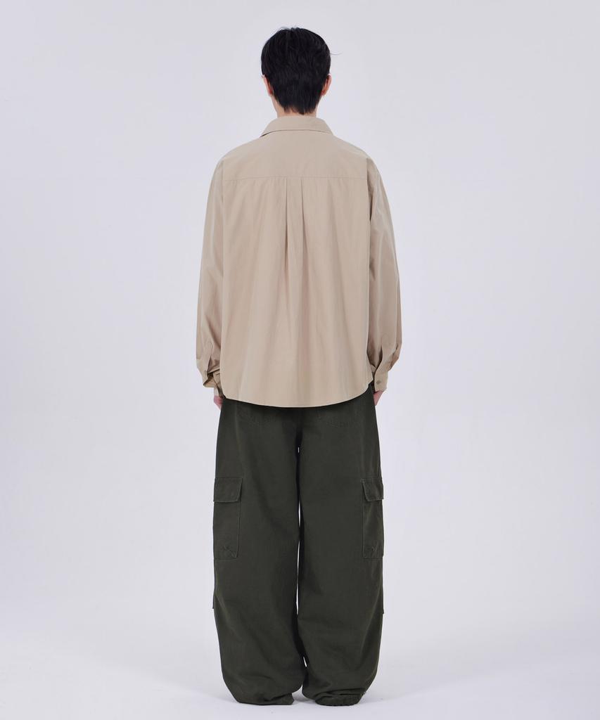 GLW Washed Pocket Parachute Cargo Pants Khaki