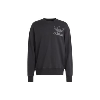 adidas Originals Adicolor Outline Logo Print Sweatshirt Herren Tops Schwarz IU2350
