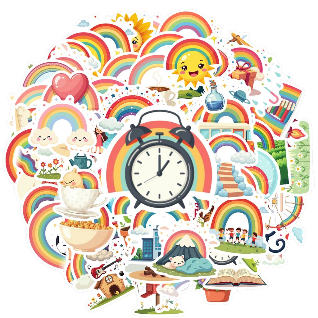 35pcs-70pcs Lovely Stickers Cartoon Stickers Stationery Stickers For Suitcase Fridge Phone Luggage Laptop Guitar Car