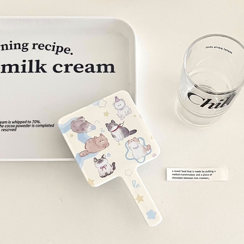 

Cute Makeup Mirror High Definition Square Handheld Mirror Handheld Vanity Mirror Student Dormitory style 6