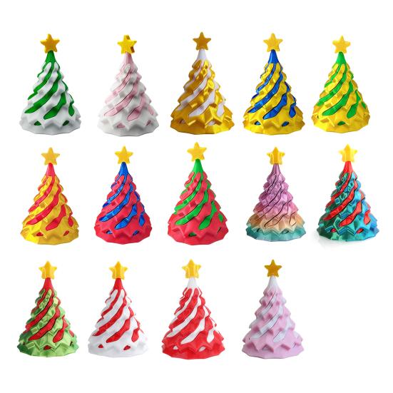3D Printed Spiral Christmas Tree Toy Impossible Passthrough Sculpture Vortex Thread Illusion Stress Relief Kids Adults Mini Spiral Cone Fidget Toy