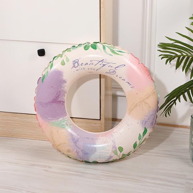 Flower Classical Natural Spray Painting Of Adult And Childrens Swimming Circle