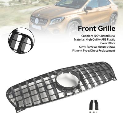 Front Grill Grille Fit Mercedes Benz GLA W156 X156 2017-2019 Facelift Black