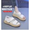 Sandalias Romanas de Cuero Genuino Suave para Mujer, Nuevas, Suela Gruesa Tipo Muffin, Suela Fina Casual Suave, Zapatos Fragantes para la Playa