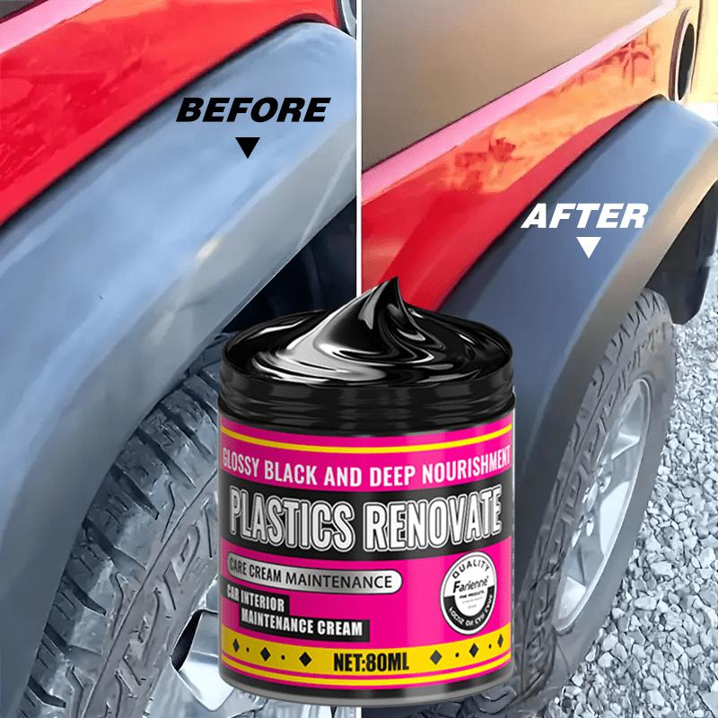 Car Plastic Repair Wax, Scratch Removal Formula,Interior Panel Restoration,Wheel Shine & Seat Care,Multi-Purpose Polishing Agent