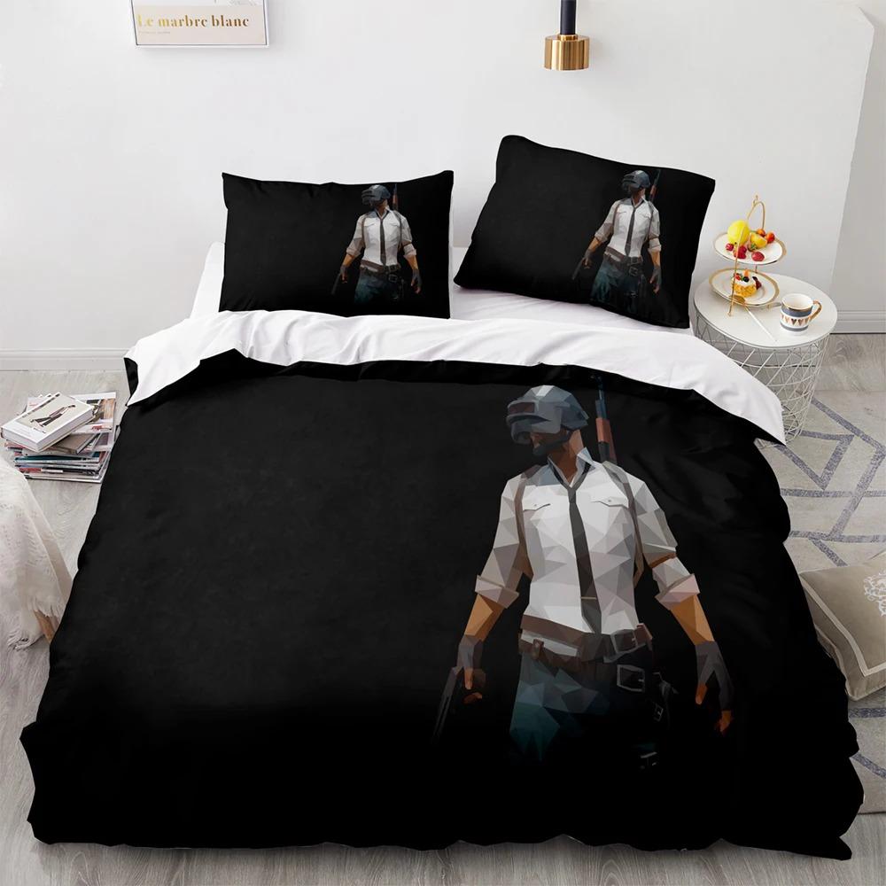 Comforter Pubg Bedding Set Single Twin Full Queen King Size Game Pubg Bed Set Aldult Kid Bedroom S 3D Print Men Women 034