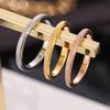 Color Retention Versatile 18K Gold Plain Ring Matte Ring Light Luxury Design Exquisite Personalized Index Finger Ring