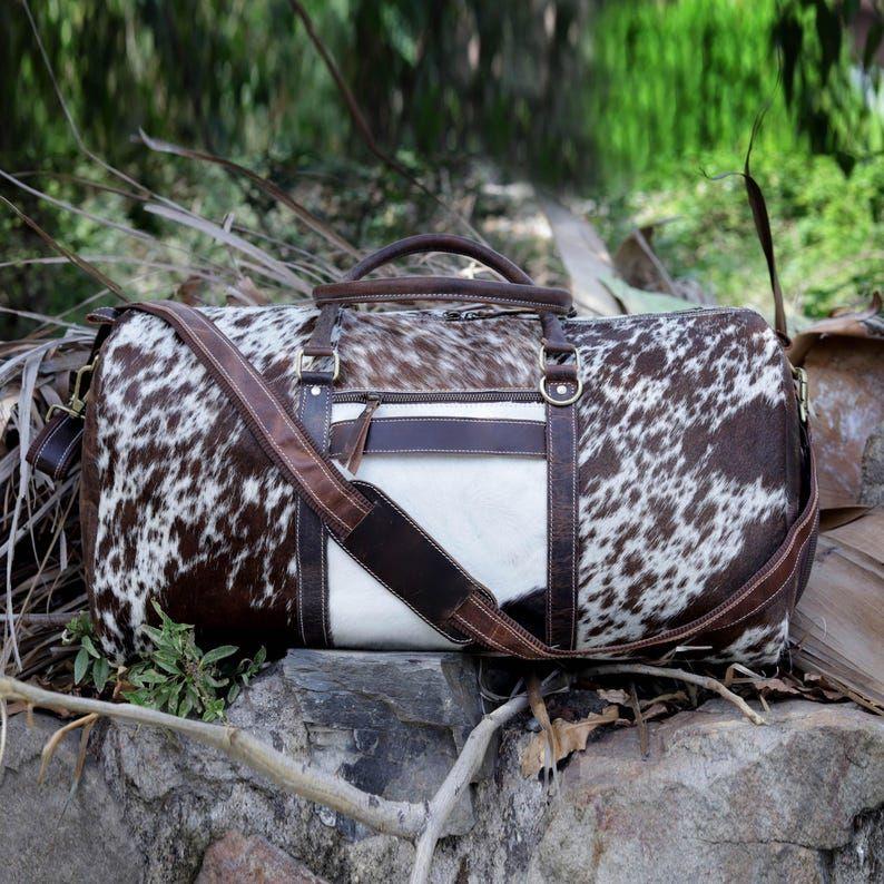 Leather Duffel Bag Mens Leather Travel Duffle for Men and Women Weekender Bag Overnight Duffle Groomsmen Gift Holdall Bag Hairon Duffle