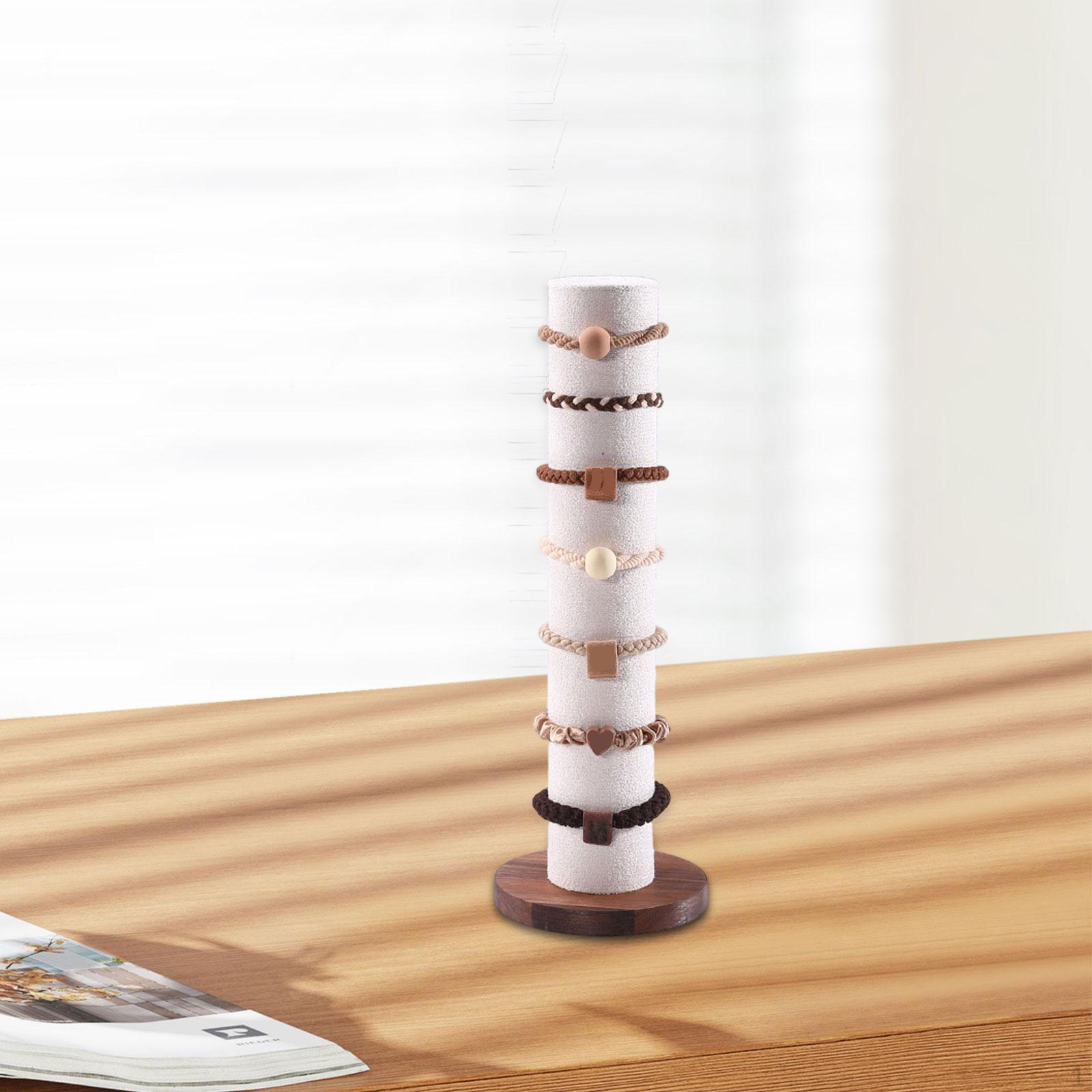 

Подставка для браслета, держатель, декоративные простые переносные резинки для волос Beige Velvet