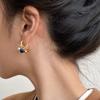 Vintage Natural Stone Colored Round Beads Pendant Gold Color Earrings for Women 2026 Trendy Jewelry Unique Ear Accessories Gift