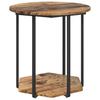 Side Table Set with Shelf 2 Pcs Brown