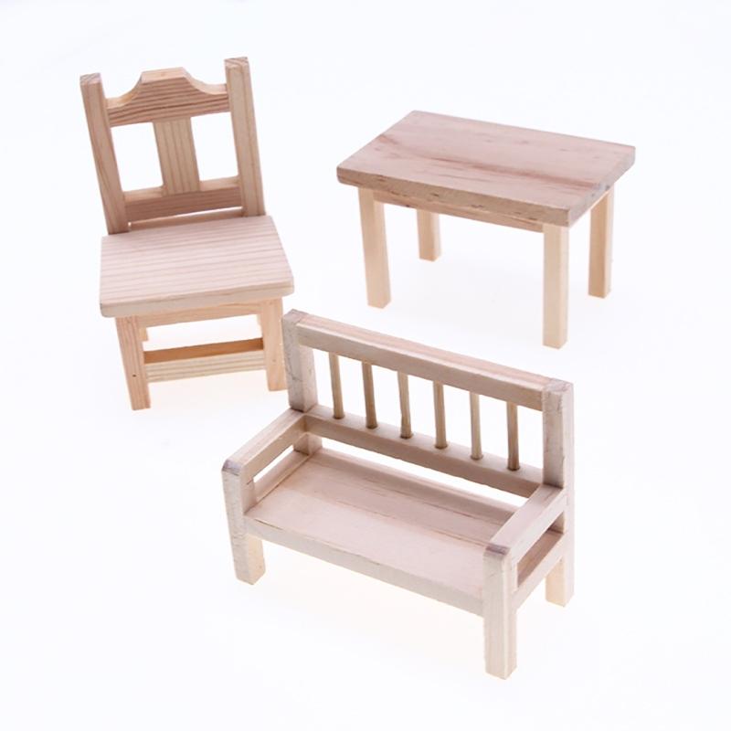 Doll House Zakka Model Realistic Dollhouses Benches Chair Realistic Play Chair Realistic 1:12 Model Mini Size Toy