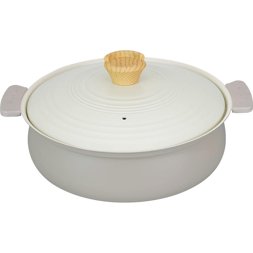 Wahei Freiz Lightweight and Unbreakable Aluminum Tabletop with a Ceramic Interior Coating for Stain Suitable for Direct Heat and Induction Cooking