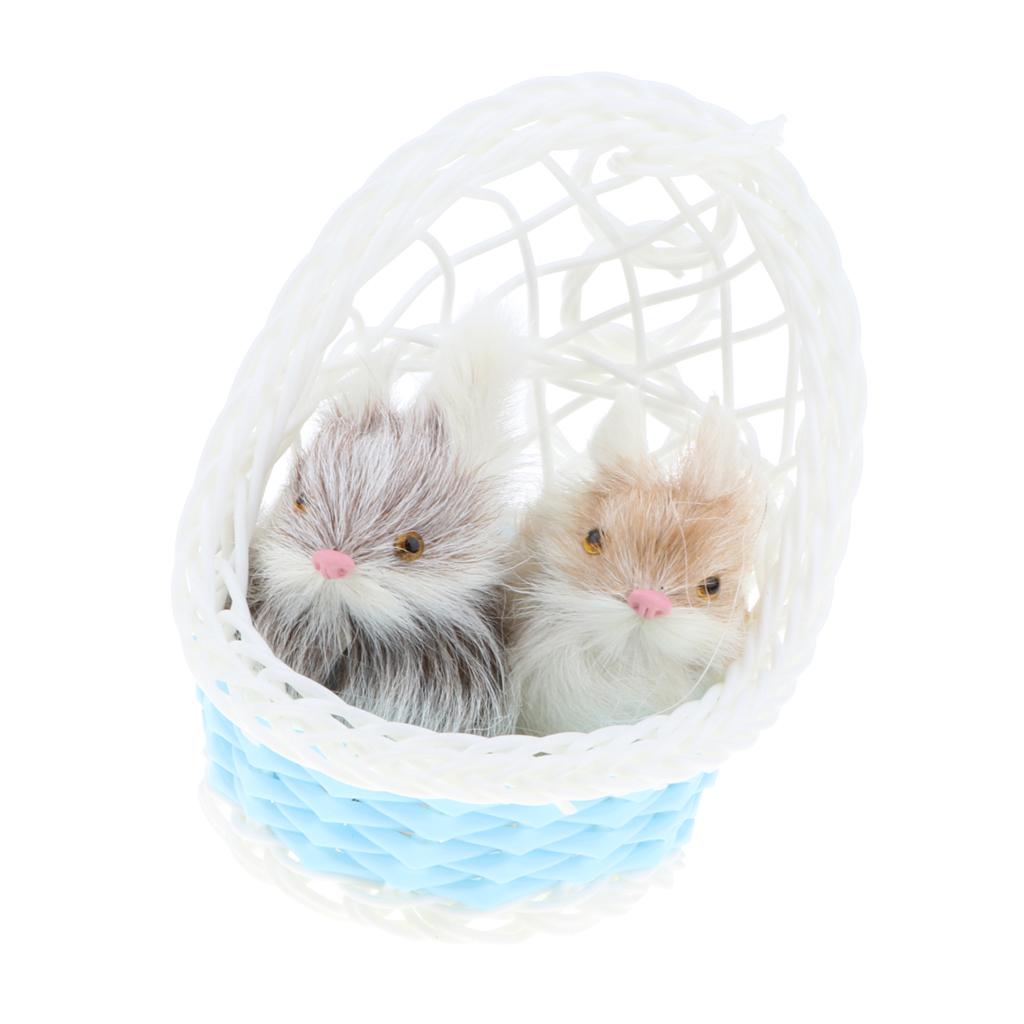Simulation Faux Fur Animal Dog Cat Model Hanging Basket Rabbit Home Decoration Simulation Faux Fur Animal Dog Cat Model Hanging Basket Rabbit Home Decoration