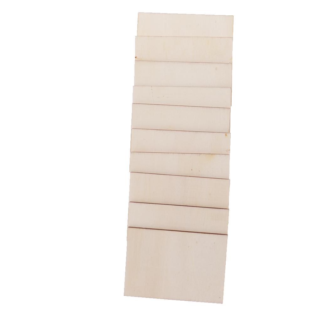 10 Pieces Poplar Wood Rectangle Shapes Wooden Plaque Extra Large for , Home Decorations and Rustic