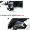 For Toyota Camry 2018- Rearview Side Mirror Cover + Door Handle Cover Wing Cap Exterior Door Rear View Case Trim Carbon