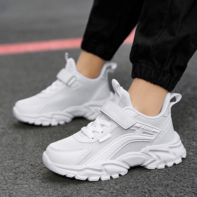 

Boys shoes 2025 spring and autumn new Zhongda children s men s net shoes, white shoes, student breathable mesh sneakers 28